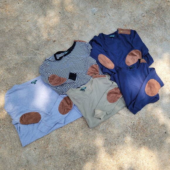 Lot of (5) Ralph Lauren Quarter Length Tops with Elbow Patches - Picture 2 of 4